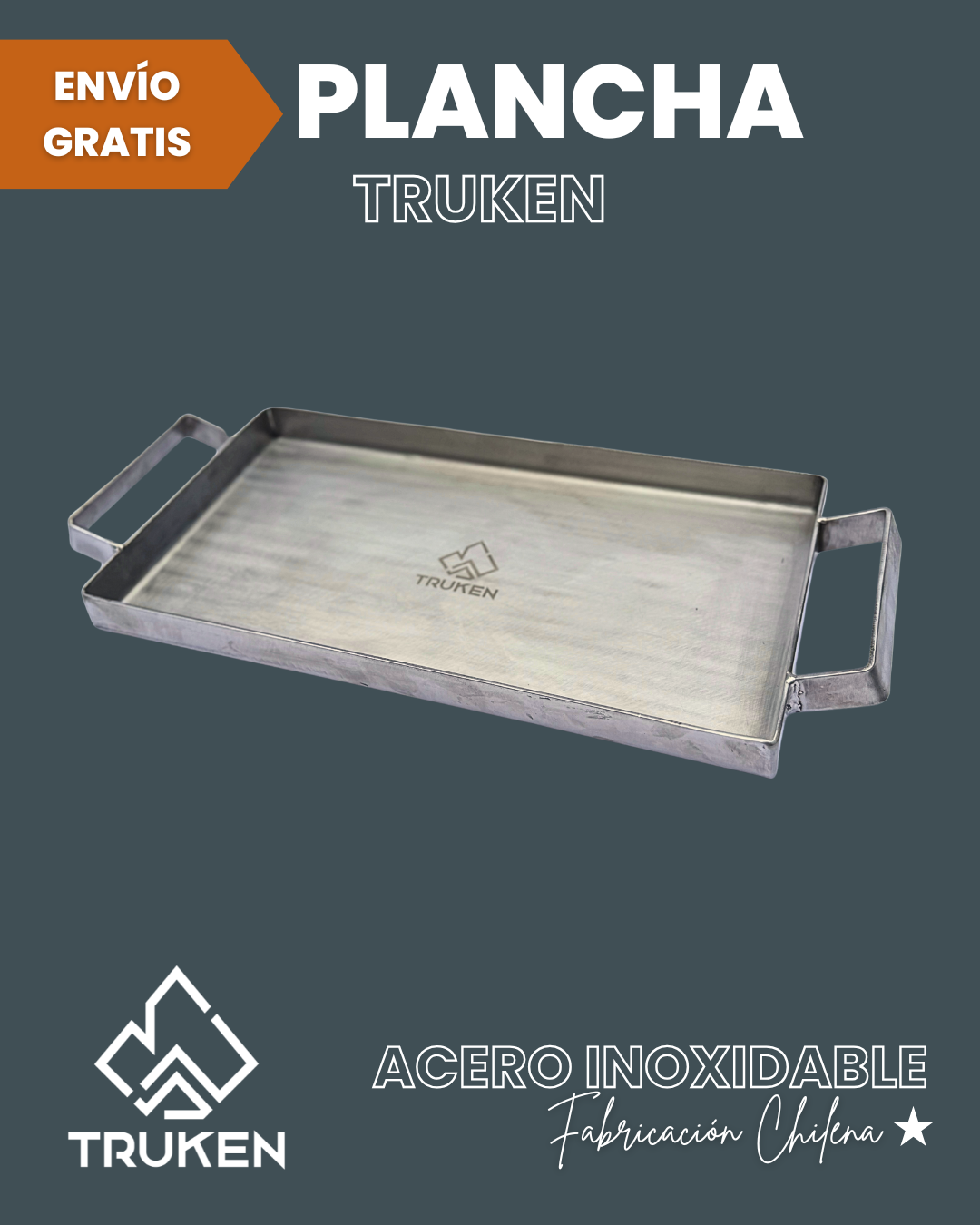Plancha Churrasquera Acero Inoxidable