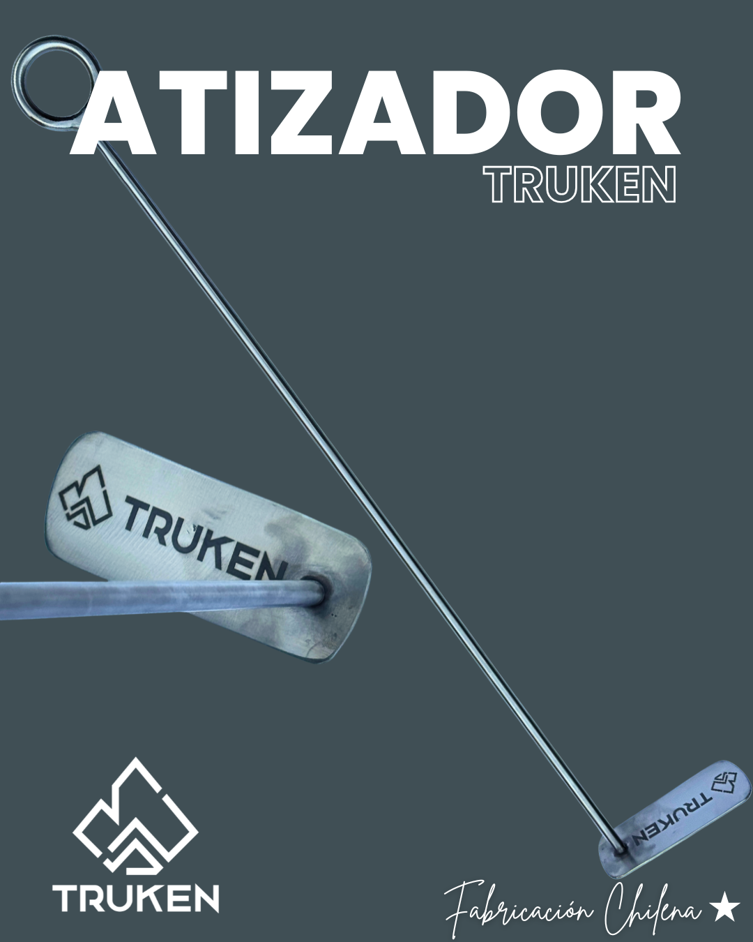 Atizador de Acero Inoxidable para Brasas - Truken