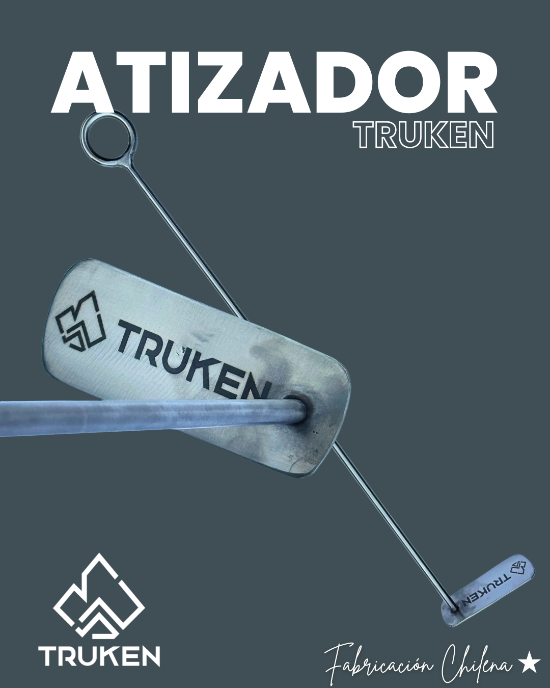 Atizador de Acero Inoxidable para Brasas - Truken