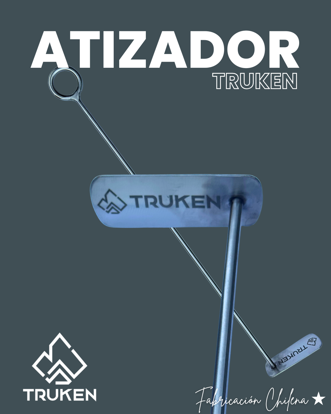 Atizador de Acero Inoxidable para Brasas - Truken