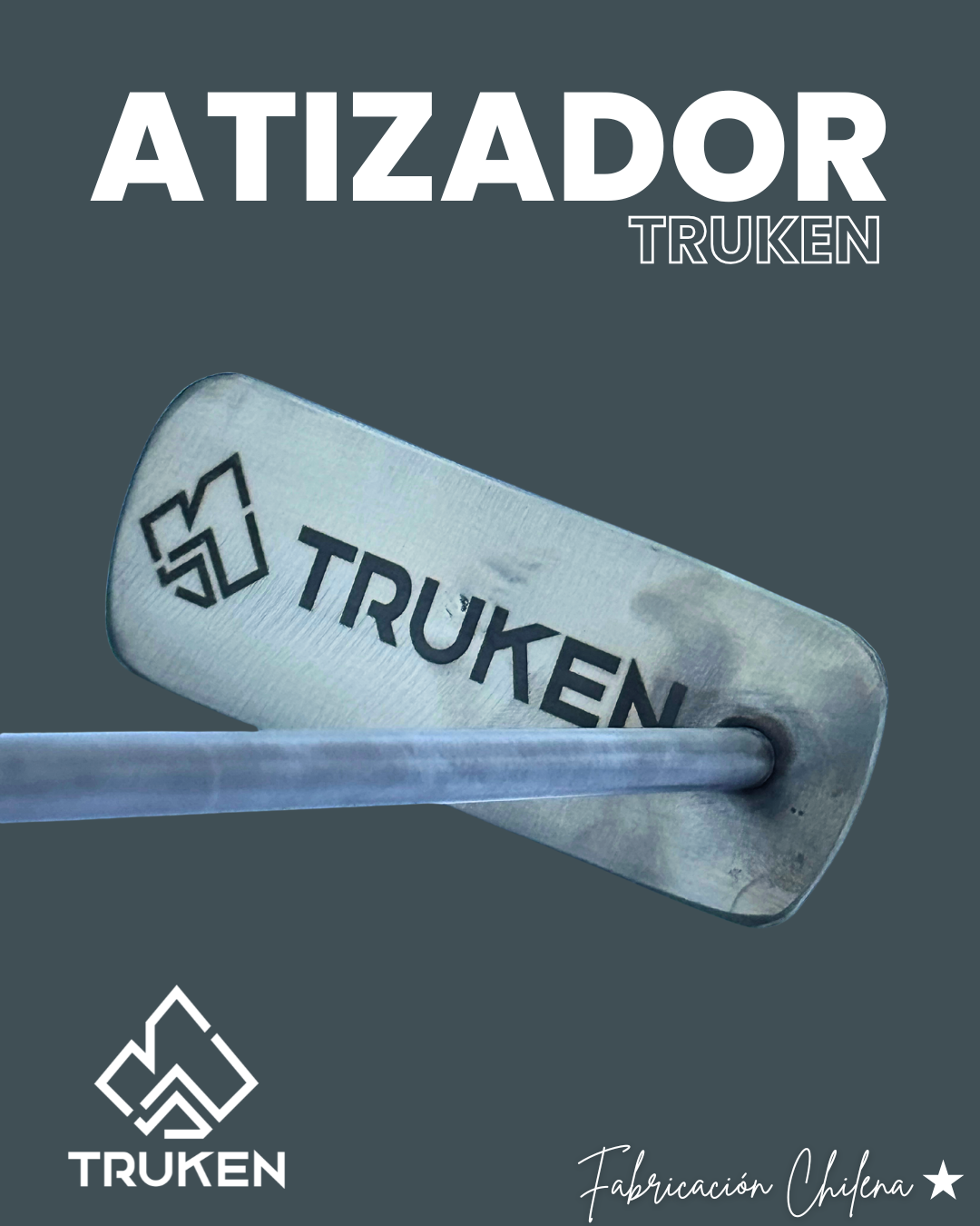 Atizador de Acero Inoxidable para Brasas - Truken