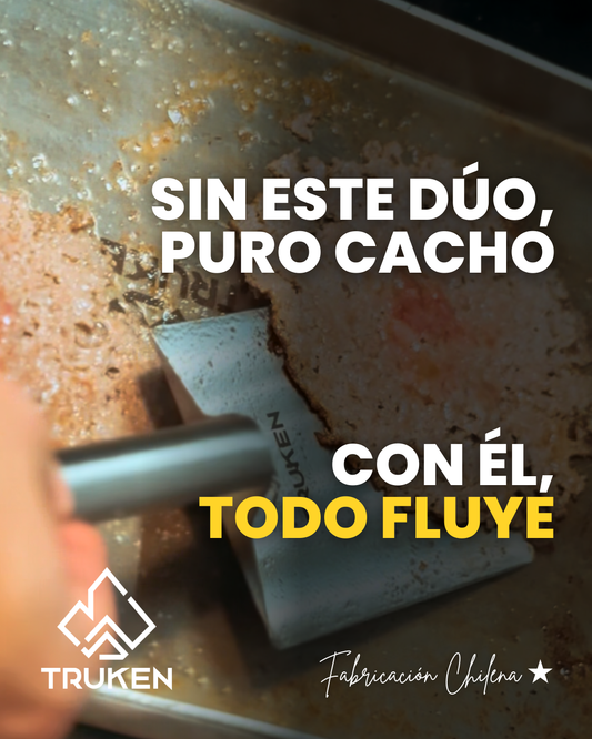 Plancha churrasquera + Espátula de acero inoxidable