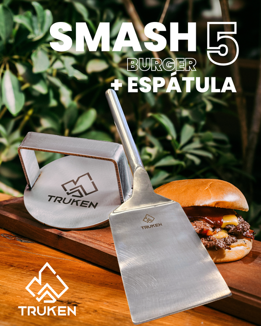 Prensa Smash Burger 5 + Espátula Acero Inoxidable