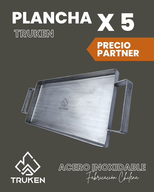 5x Plancha Churrasquera Acero Inoxidable (Partner)