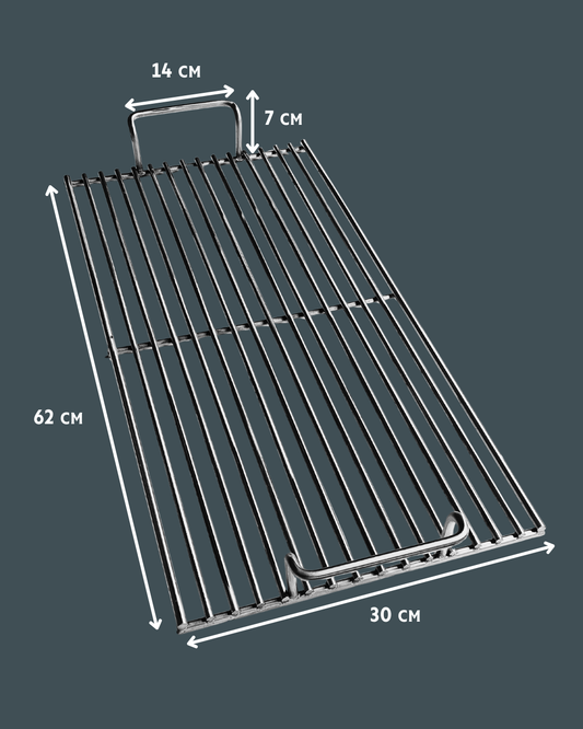 Fogón + Parrilla de Barras Acero Inoxidable x5