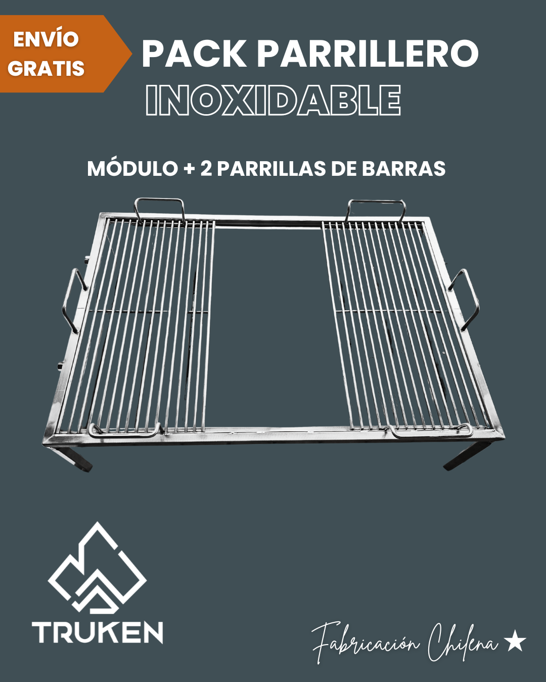 Pack Parrillero Inoxidable