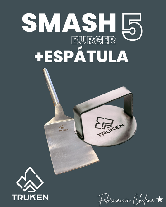 Prensa Smash Burger 5 + Espátula Acero Inoxidable