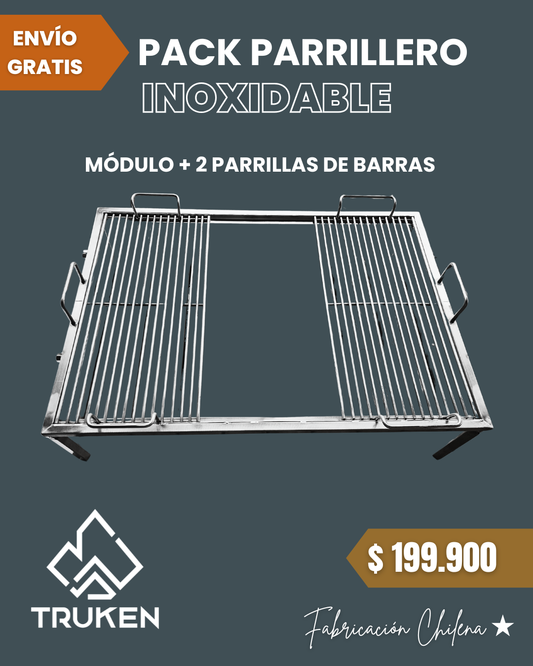 Pack Parrillero Inoxidable