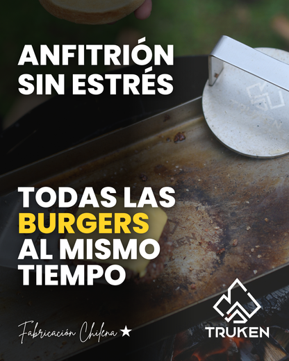 Prensa Smash Burger 5 + Espátula Acero Inoxidable